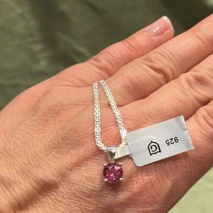 Pink Sterling Silver Pendant
